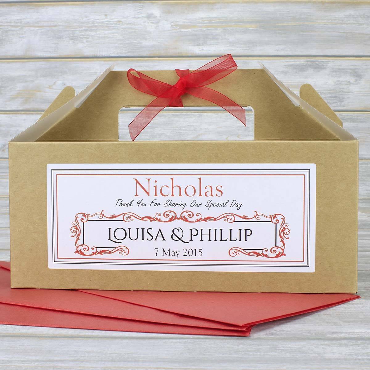Wedding Favour Box - Personalised Children's Or Guest Wedding Favour Box